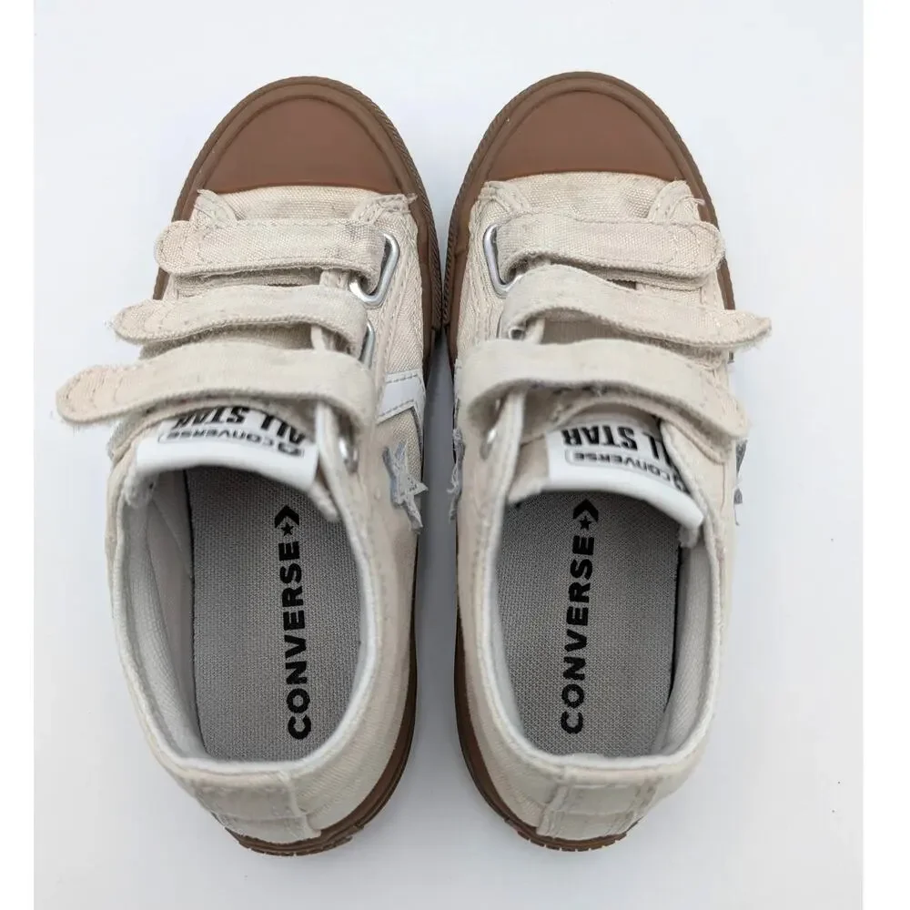 Converse Star Player 76 Gum Rubber Easy-On Sneaker Kids' Light Dune Sz US13 EU31